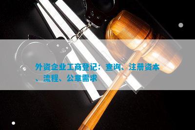 九游体育：外资企业工商登记：查询、注册资本、流程、公章需求(图3)