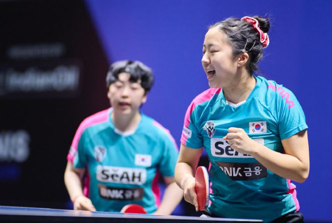 九游体育网站：球星挑战赛金奈站首冠产生！日乒组合险胜韩乒组合夺得女双冠军(图2)